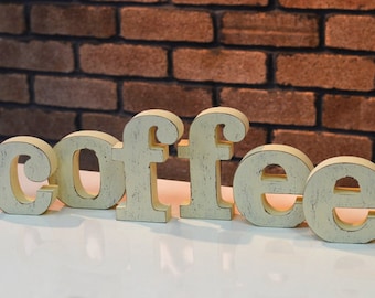Insegna del caffè, arredamento della fattoria, insegna del caffè in legno, insegna in legno personalizzata, insegna della cucina, arredamento del ristorante