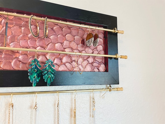 Minimalist Wall Organizer Jewelry Display, Jewelry Hanger for Wall Jewelry Organizer, Jewelry Wall Mounted, Jewelry Holder Shelf
