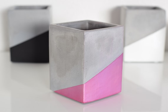Concrete Pen Holder| Desk Accessories| Office Decor| Planter| Concrete| Desk organizer