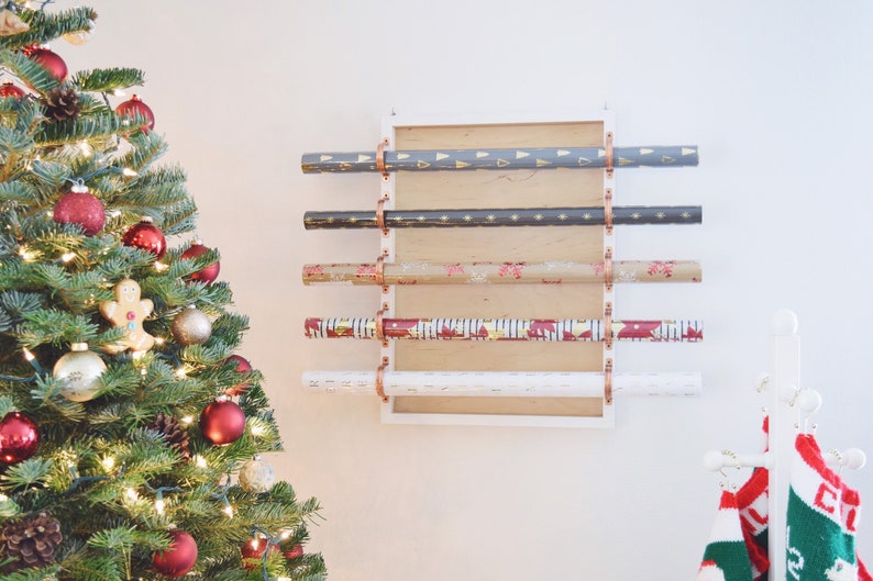Wall Mounted Wrapping Paper Holder Etsy