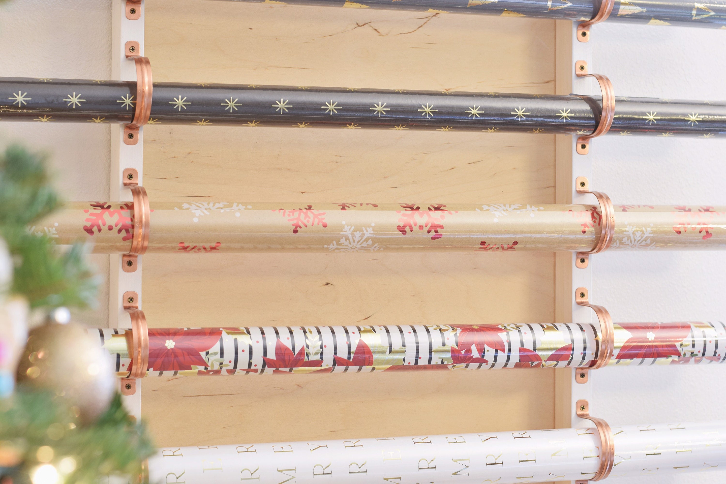 Wall Mounted Wrapping Paper Holder Etsy UK