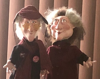 Vintage Henry & Ethel - Periwinkle Puppets - Made in Vermont - Original and Unique