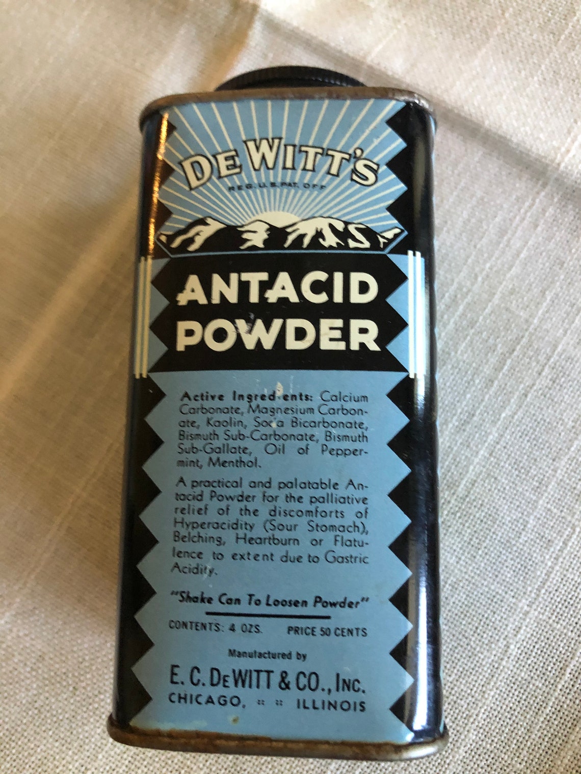 Vintage Tin DeWitt's Antacid Powder in Great Condition Etsy