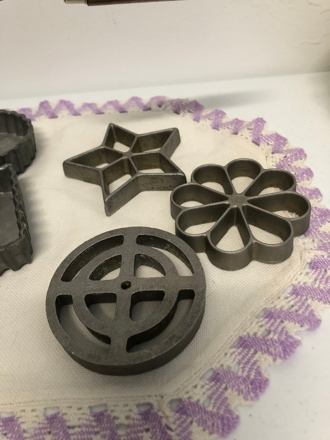 Vintage Rosette / Timbale Molds and Handle Set in Very Good Etsy