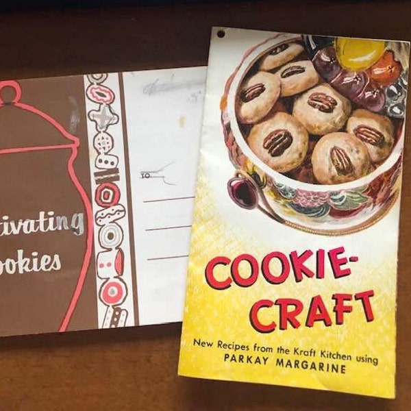 Vintage Cookie Booklets - General Mills Captivating Cookies & Parkay Fold out - Advertising Ephemera