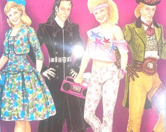 Fashion Fads Paper Dolls by Brenda Sneathen Mattox - Uncut