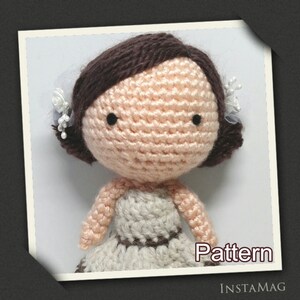 Crochet Amigurumi Cutie Girl Mocha Doll PDF Pattern Stuffed Toy