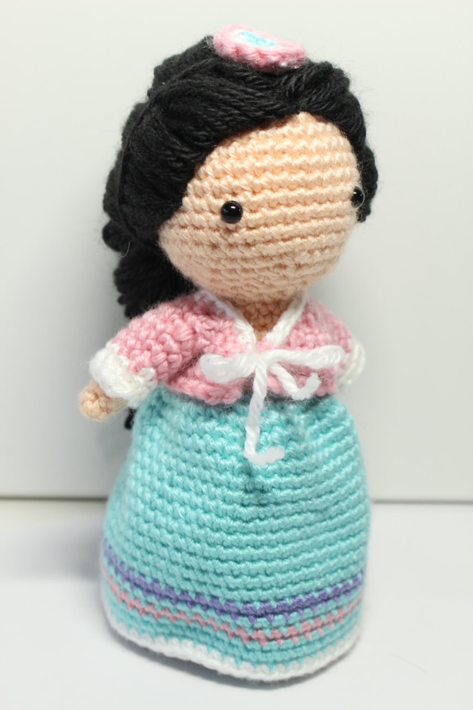 Crochet Amigurumi Cutie Korean Girl Doll Traditional Hanbok PDF Pattern Stuffed Toy Etsy