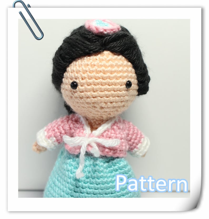 Crochet Amigurumi Cutie Korean Girl Doll Traditional Hanbok Etsy France