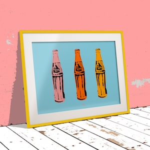 THUMS UP pop art | Indian pop art | modern art print | desi | vintage | retro | vibrant | Indian home decor | dorm room art