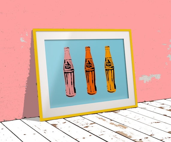 THUMS UP pop art | Indian pop art | modern art print | desi | vintage | retro | vibrant | Indian home decor | dorm room art