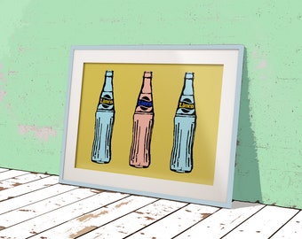 LIMCA POP ART | poster | wall art | Indian cold drink | soda | retro | vintage | India | desi | art print | modern home decor |