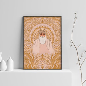 BABA NANAK || Sikh art | Guru Nanak Dev Ji | Sikh home decor | Indian | Punjabi | wall art | Sikhism | Guru | Gurbani | Religious |