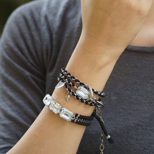 Suede Bracelets, Leather Wrap Bracelet For Women, Black Bracelet Leather, Multi Strand  Bracelet, Boho Leather Wrap, Unique Jewelry