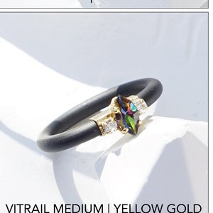 Groene stenen ring, siliconen ringen voor vrouwen, rubberen ringband, unieke ring, marquise geslepen ringen, dunne siliconen ring, stenen ring
