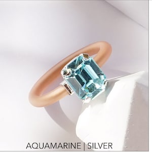Silicone Ring, Stone, Rubber Ring, Fancy Silicone Ring, Silicone Rings, Engagement Rings, Emerald Cut, Wedding Silicone Rings For Women