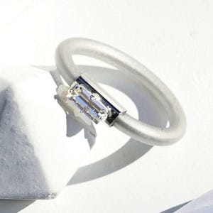 Doorzichtige stenen ring, siliconen ringen voor vrouwen, steen, rubberen ringen, uniek, smaragd geslepen ringen, dunne siliconen ring, siliconen ring dames, dames siliconen ring