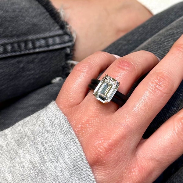 Clear Stone Ring Etsy