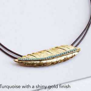 Leather Necklaces For Women, Gold Leaf Necklace, Daily Leather Necklace, Leather Jewelry, Leaf Jewelry, Casual Necklace For Women