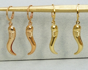 Pendientes de púas, pendientes de garra, mini pendientes de aro, pendientes de púas, joyas de púas, pendientes de aro punk dorados, pendientes con colgante de púas