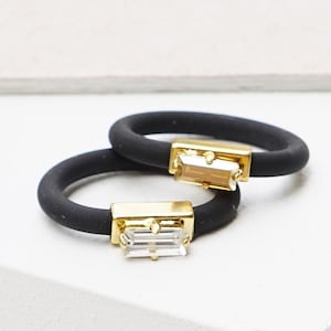 Anillo de oro, anillos de silicona para mujer, anillo de goma, anillo único, anillos con corte esmeralda, anillo fino de silicona, anillo de silicona para cóctel para mujer