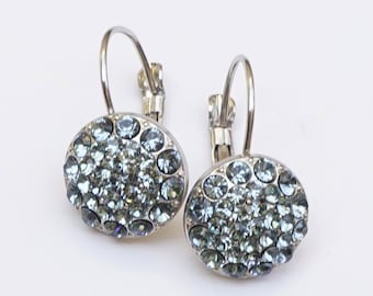Dusty Blue Earrings, Blue  Earrings, Crystal Earrings For Women, Blue Dangle Earrings, Bridal Jewelry, Dusty Blue Jewelry
