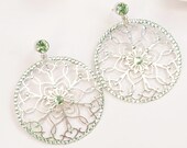 Swarovski Earrings For Women, Crystal Earrings, Silver Persian Earrings, Lightweight Earrings, Statement Earrings For Women