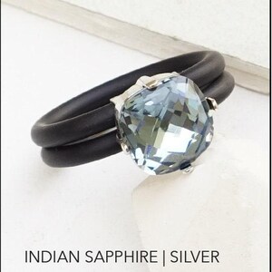 Blue Ring, Silicone Ring Band, Rubber Band, Silicone Engagement Rings, Silicone Ring Women, Clear Crystal Ring For Women,Dusty Blue Ring