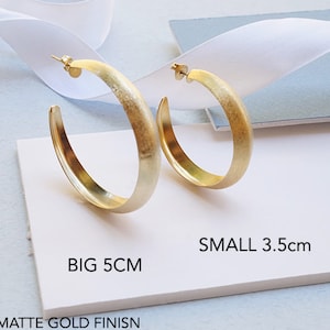 Large Hoop Earrings, Chunky Earrings, Thick Gold Hoop Earrings, Modern Gold Earrings, Wide Hoop Earrings, Big Disc Earring, Gold Wide Hoop