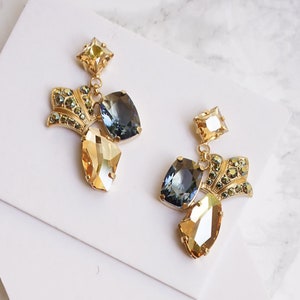 Blue Earrings For Women, Blue Stone Earrings, Crystal Earrings, Bridesmaid Earring, Blue Wedding Earrings, Womens Blue Earrings
