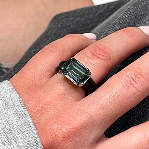 Stoffige blauwe ringen, siliconen ringband, rubberen ringband, brede ringen, siliconen ringen voor vrouwen, siliconen verlovingsring, siliconen stenen ring