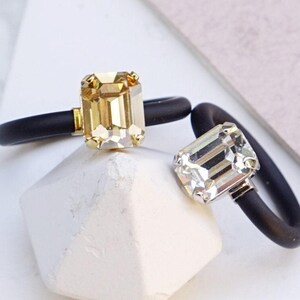 Silicone Ring, Rubber Ring, Fancy Silicone Ring, Silicone With Stone, Engagement Ring, Emerald Cut Ring, Wedding Silicone Rings For Women