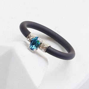 Silikonring Dam, Blågrön Stenring, Silikonringband, Gummiband, Tunn, Gummiringar, Förlovningsringar, Klar Kristallring För Kvinnor