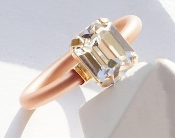 Silicone Rings For Women, Silicone Rings With Stones, White Silicone Ring, Solitaire Ring, Rubber Ring, Engagement Silicone Ring For Women