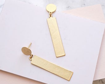 Gold Bar Earrings, Bar Earrings For Women, Gold Modern Earrings, Geometric Earrings For Women, Bar Drop Earrings, Gold Earrings For Women