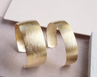 Thick Silver Cuff, Gold Cuff Bracelet For Women, Bracelet, Modern Brass Cuff, Plated Gold Bracelet, Open Cuff Bracelet, Silver Cuff Bracelet