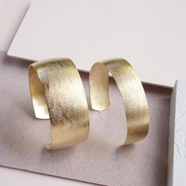 Thick Silver Cuff, Gold Cuff Bracelet For Women, Bracelet, Modern Brass Cuff, Plated Gold Bracelet, Open Cuff Bracelet, Silver Cuff Bracelet