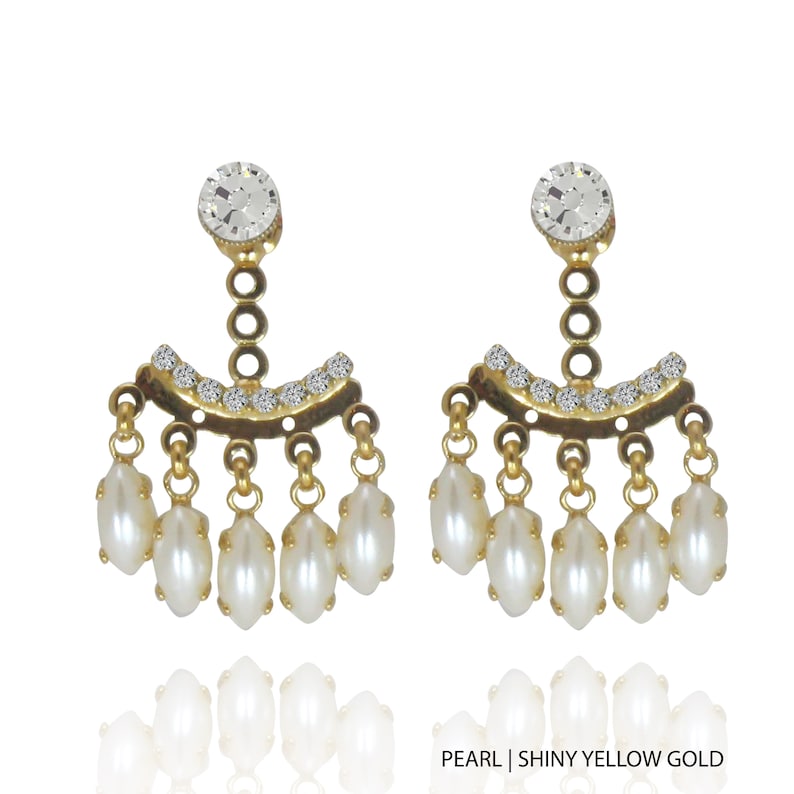 Ear Jacket Earrings Crystal Climbing Earring Jacket Etsy