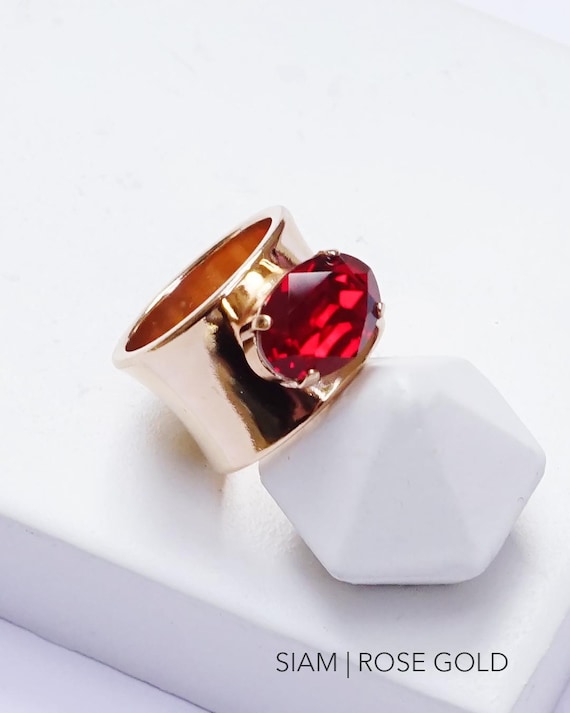 red dress ring 8mm Domed Red-Plated Tungsten Carbide Wedding Ring, 7