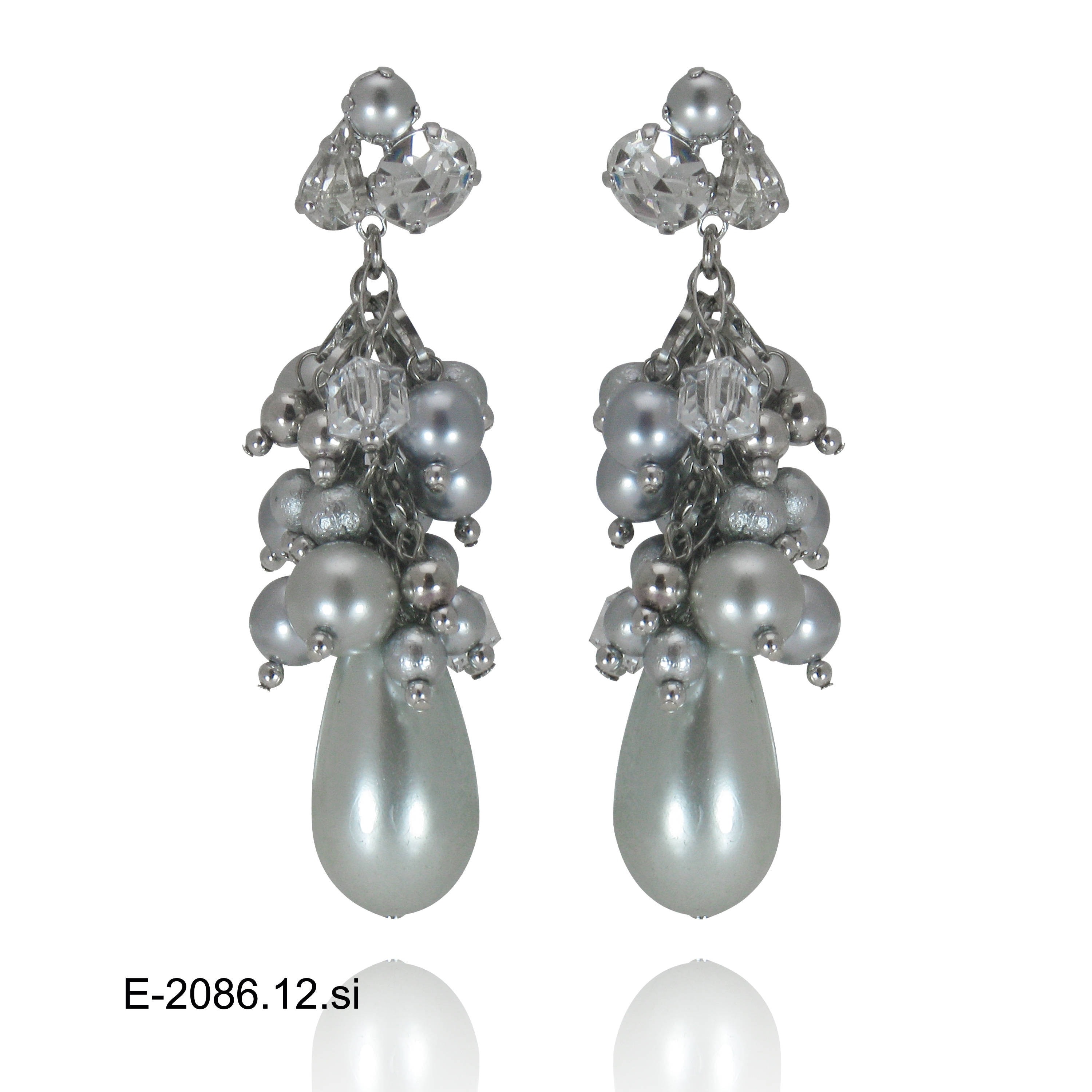 Pink Pearl Earring, Long Pearl Earrings for Women, Bridal