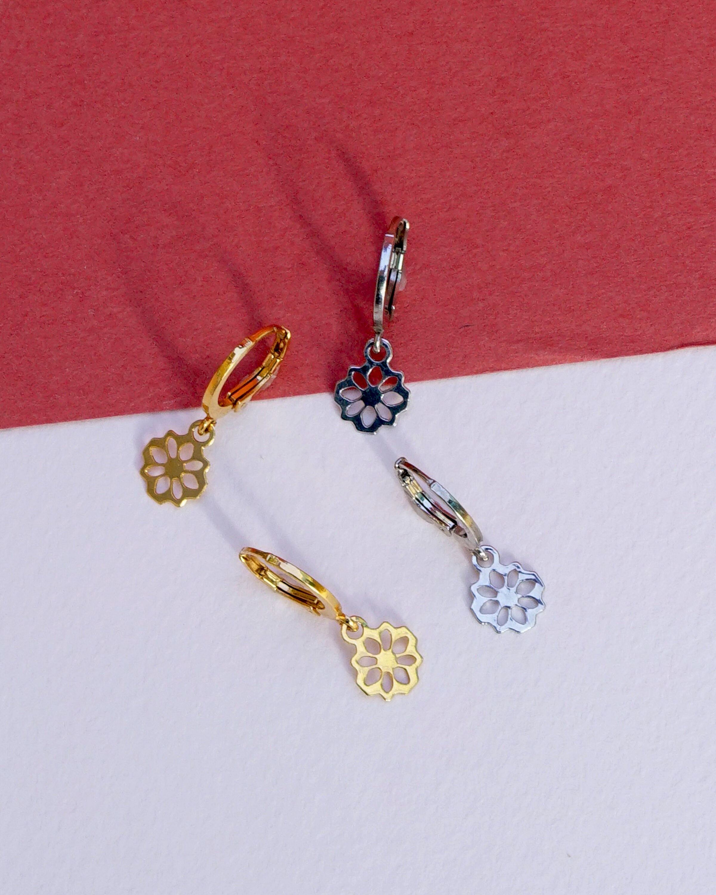 Huggie hoop charm earrings Clearance