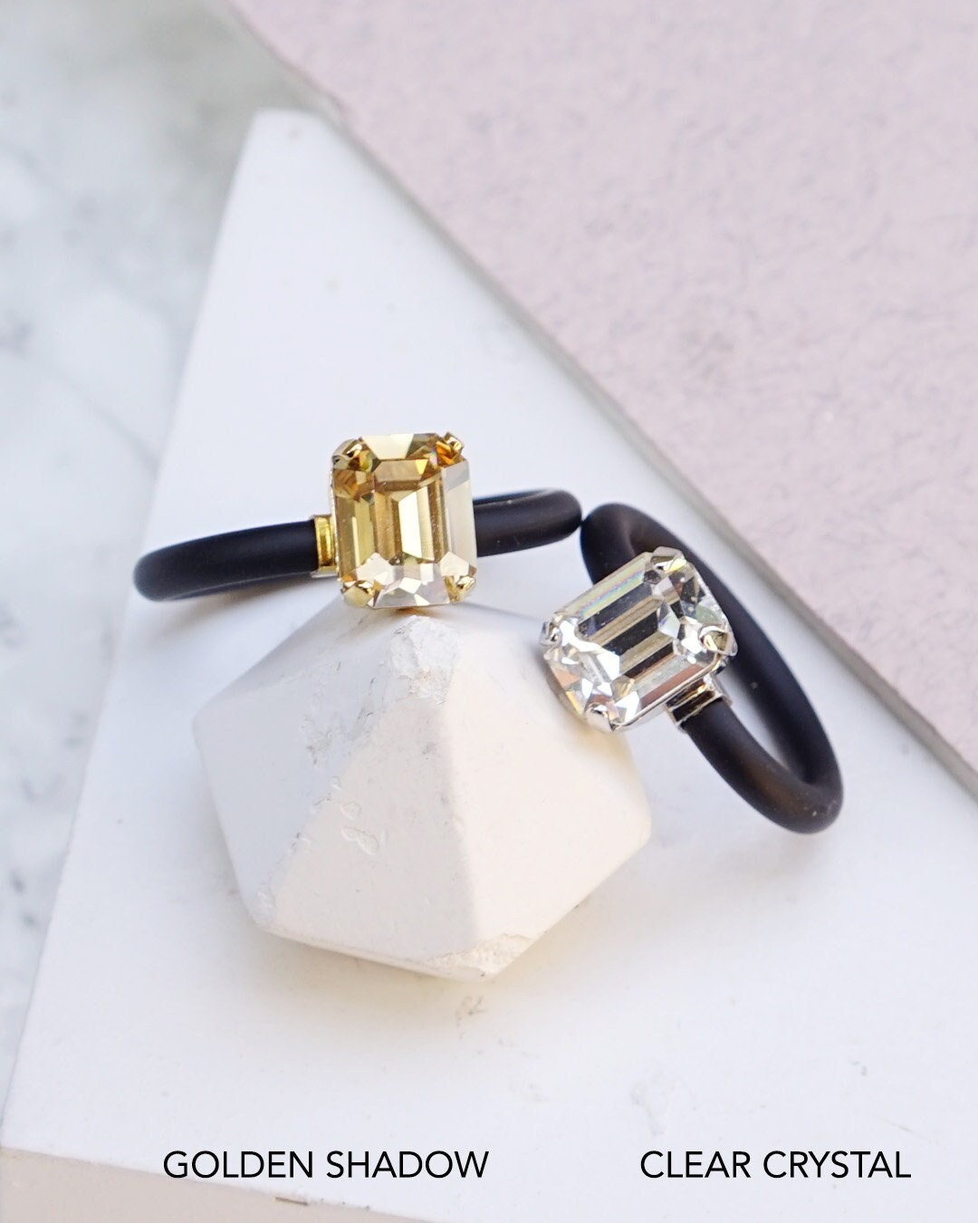 Silicone Ring, Rubber Ring, Fancy Silicone Ring, Silicone With Stone, Engagement Ring, Emerald Cut Ring, Wedding Silicone Rings For Women
