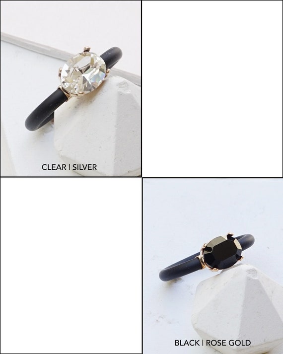 Black Silicone Ring, Silicone Ring Women, Rubber Ring, Wide Ring