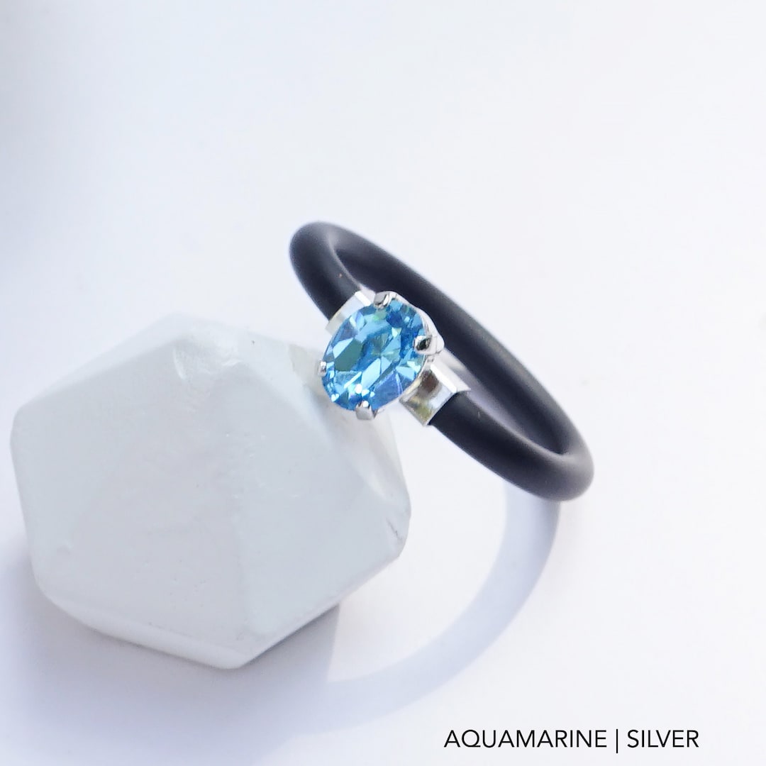 Buy Silicone Rings Women, Silicone Rings With Stone, Blue Stone, Silicone  Ring, Solitaire Ring, Rubber Ring, Engagement Silicone Ring Women Online in 