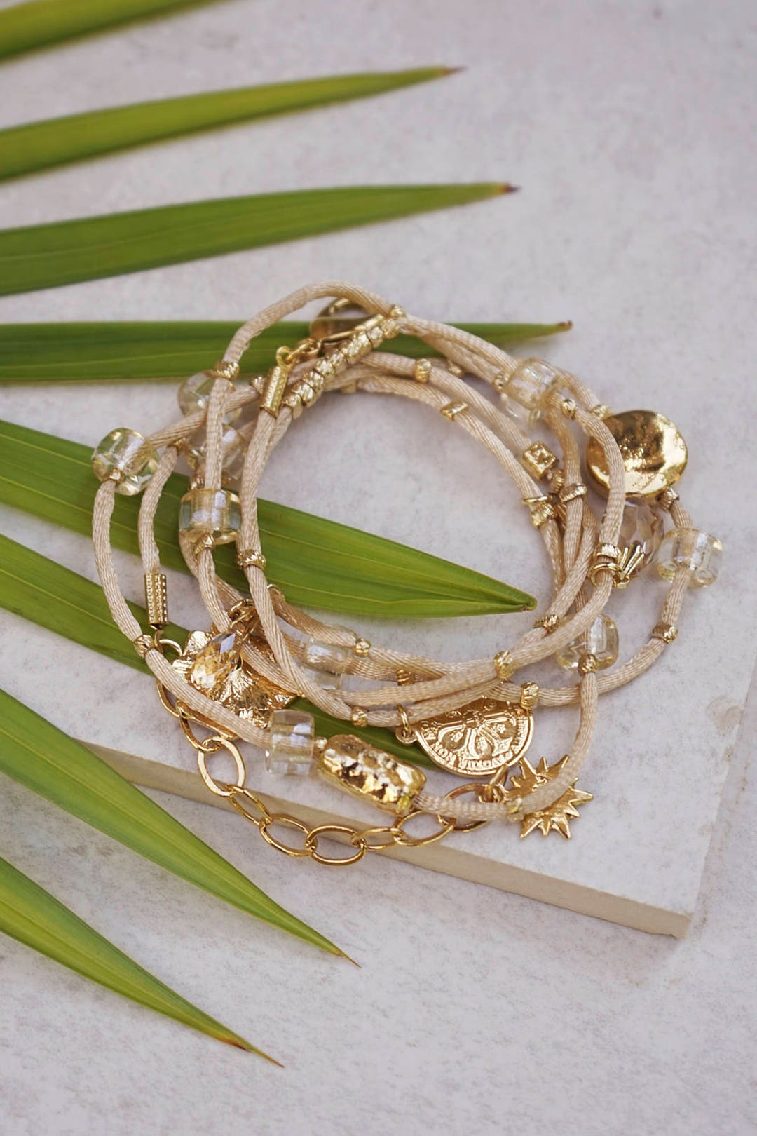 Sea smadar eliasaf store crystal leather bracelet