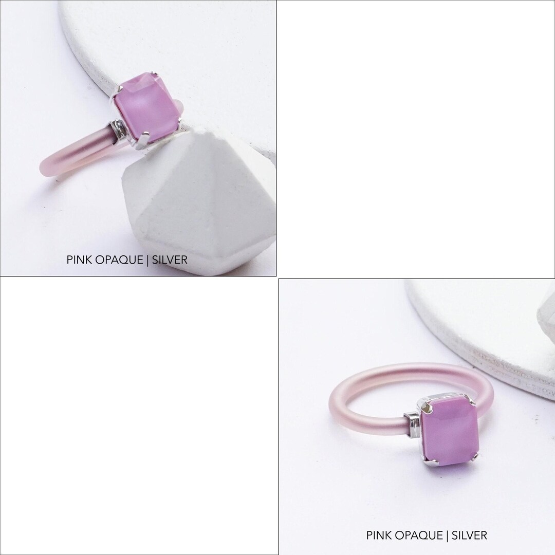 Rubbre Rings Silicone Ring, Stone, Rubber Ring, Fancy Silicone Ring, Pink, Silicone ...