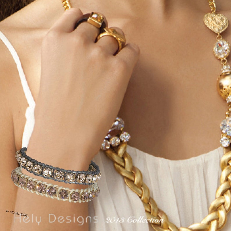 Tennis Bracelets Leather Bracelet for Women Thread Leather Etsy