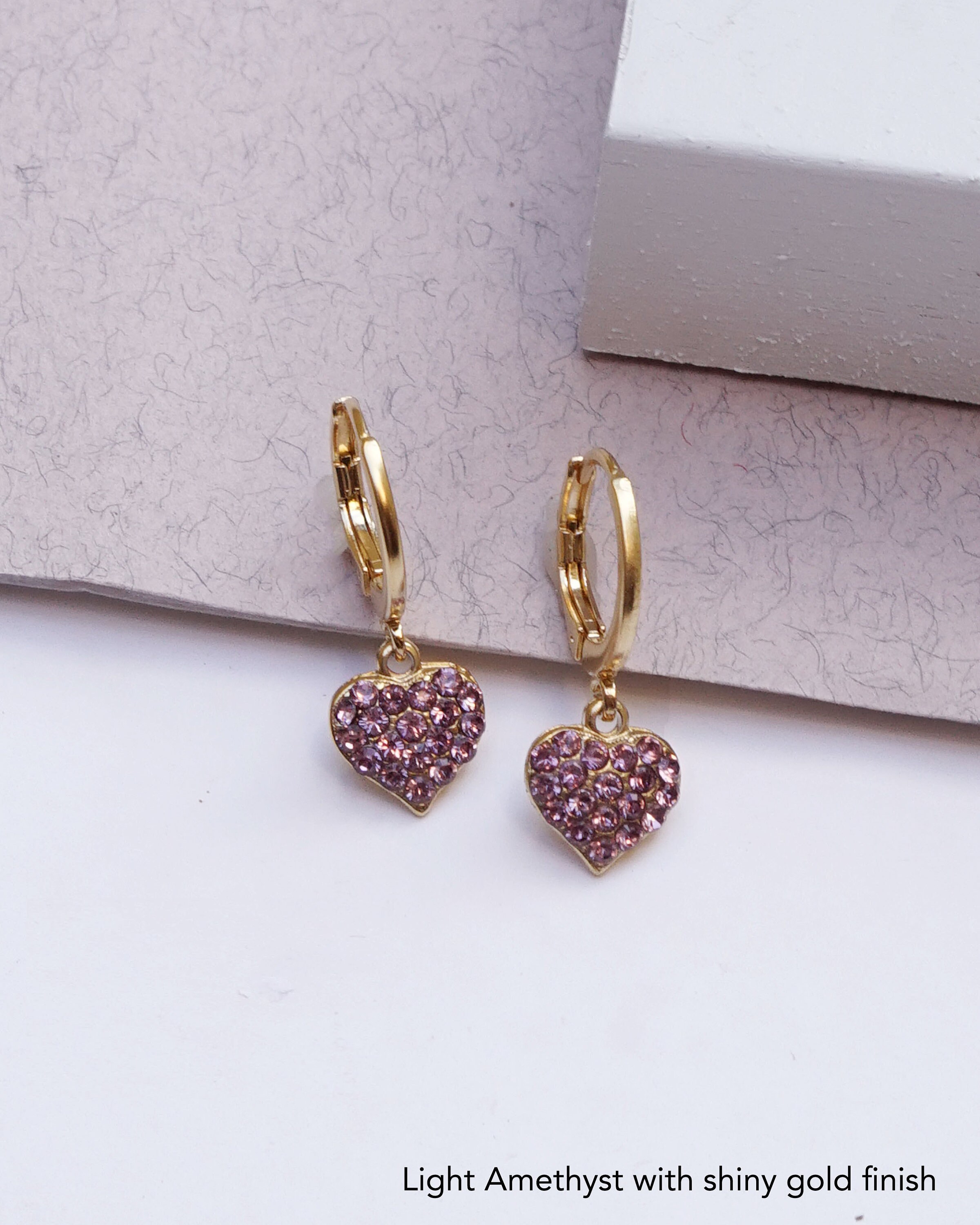 イヤリング Wilhelmina Garcia Gold Heart Earring HRT005-Purple red_heart_rope_earring_cd41d83