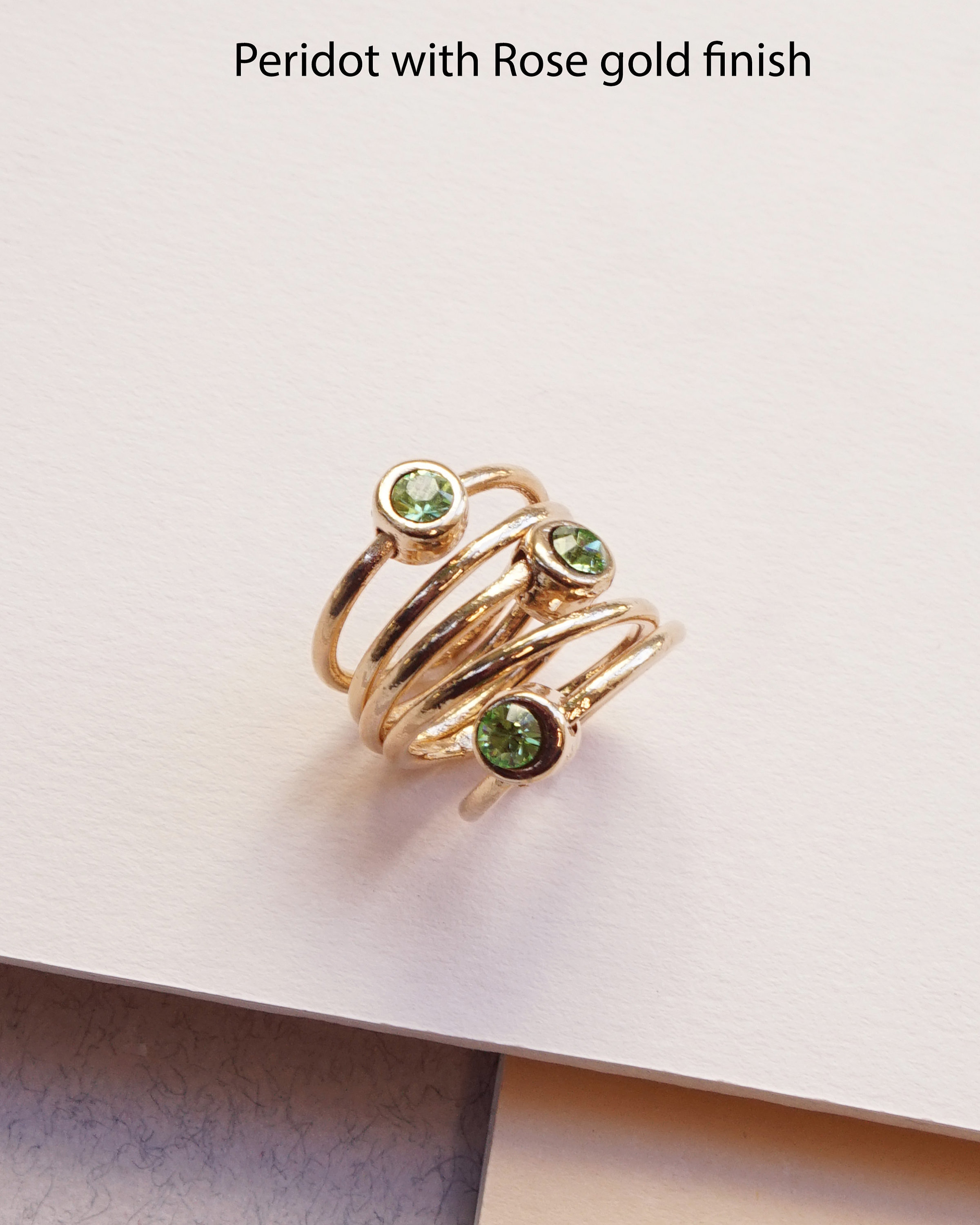 Three Stone Rings For Women Stack Rings Swarovski Rings | Etsy