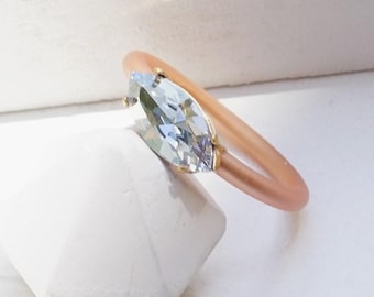 Silicone Wedding Ring, Womens Silicone Rings, Blue Rubber Ring, Silicone Rings For Women, Blue Stone Rings, Silicone Engagement Ring